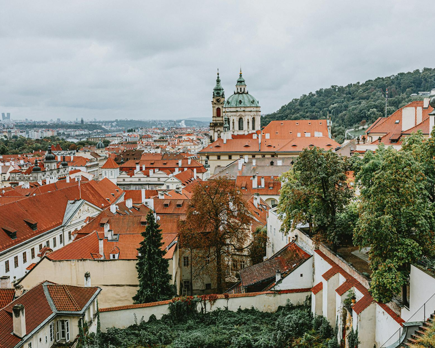 Aerial view of Prague — representing Rita Industries' European export market